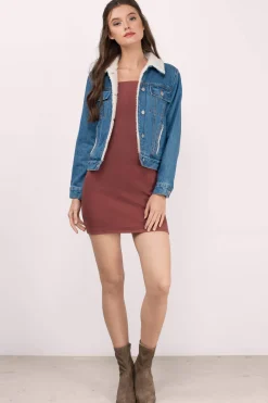Tobi Natasha Off The Shoulder Bodycon Mini Dress -