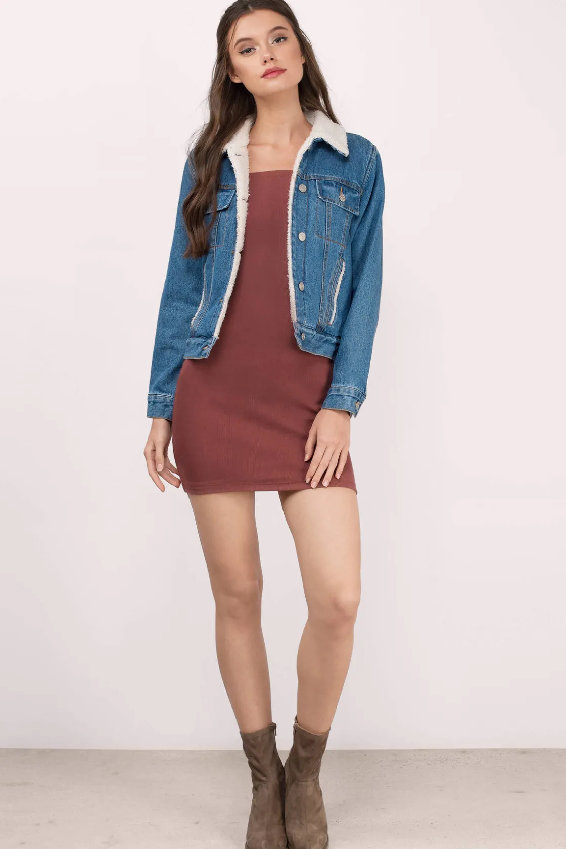 Tobi Natasha Off The Shoulder Bodycon Mini Dress -