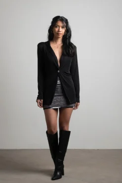 Tobi Need My Focus Thin Knit Blazer