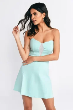 Tobi Nessa Strapless A-Line Mini Dress - Blush