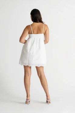 Tobi Nessie Eyelet Skater Mini Dress -