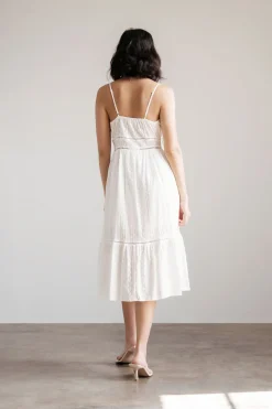 Tobi Next Best Thing Lace Eyelet Midi Dress -