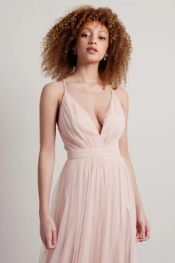 Tobi Night To Remember Chiffon Double High Slit Maxi Dress - Ivory