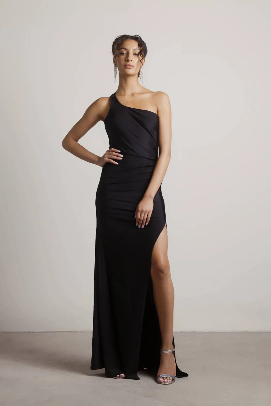 Tobi Nights Like This Open Back High Slit Maxi Dress - Royal Blue