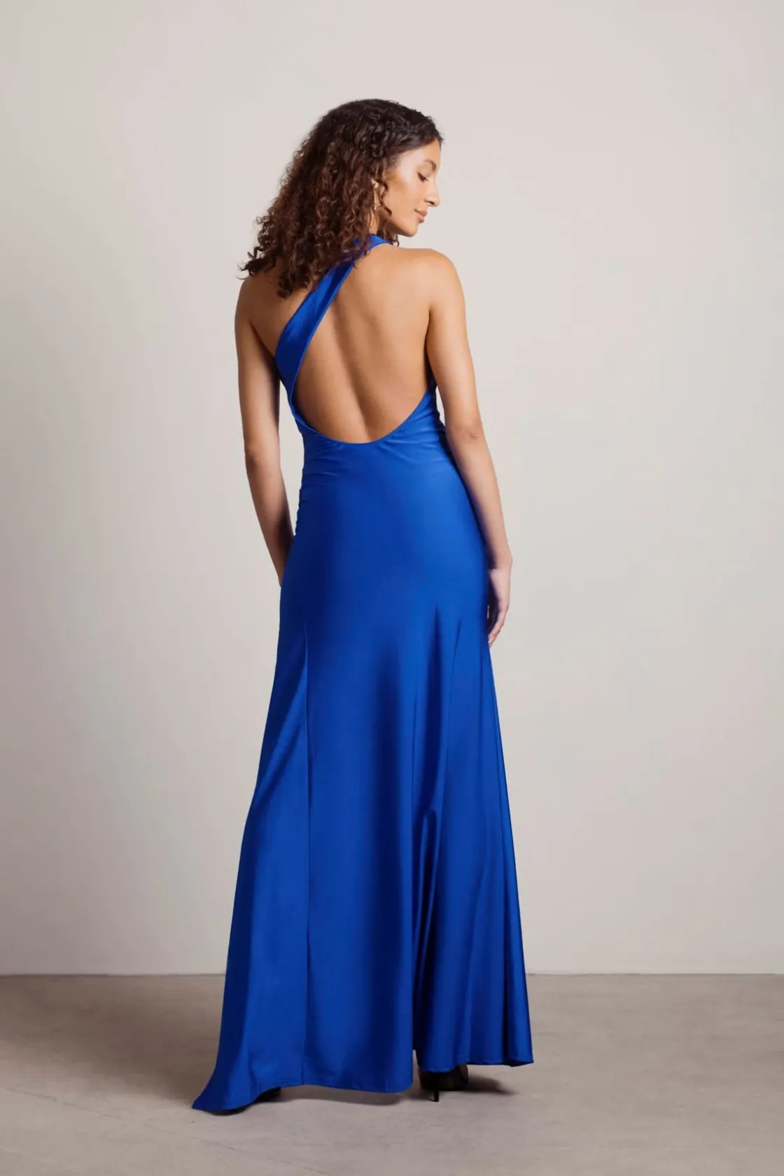 Tobi Nights Like This Open Back High Slit Maxi Dress - Royal Blue