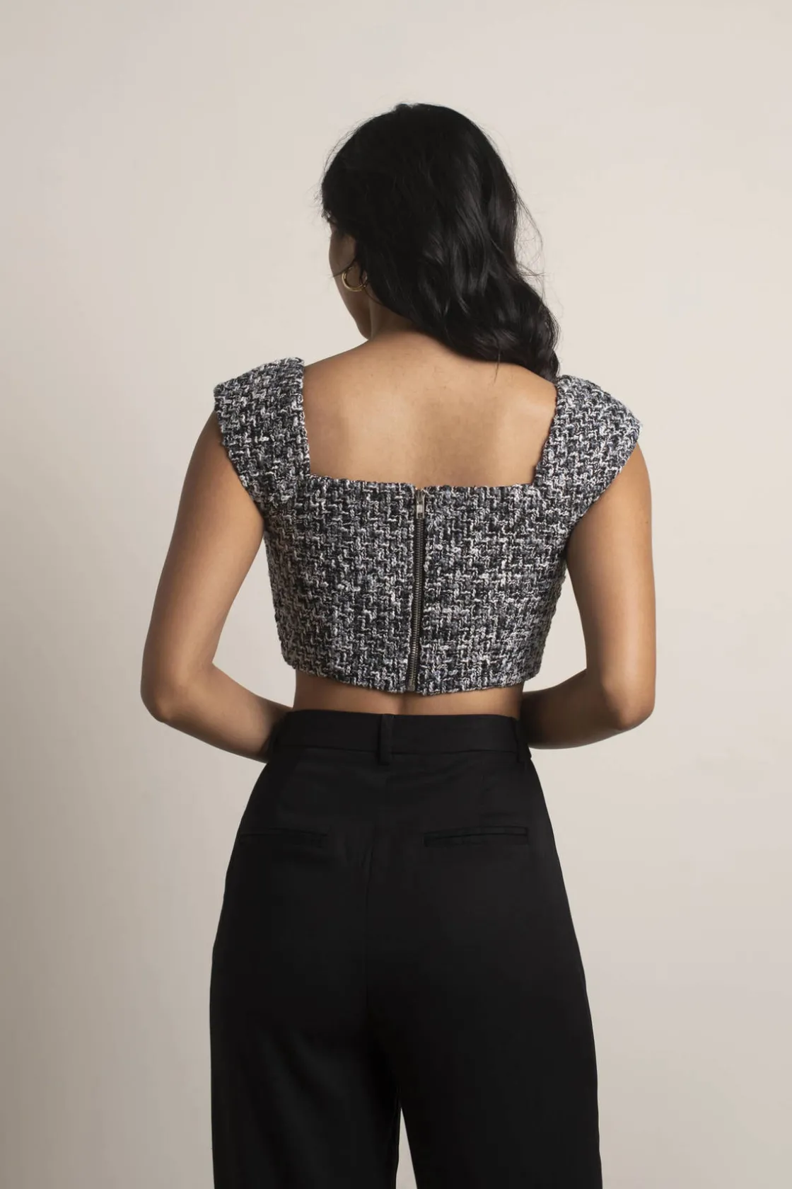Tobi No New Friends Crop Top - Black Multi