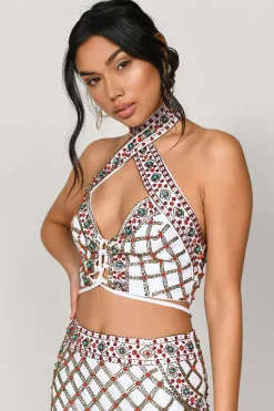 Tobi No Time Crop Top - Red