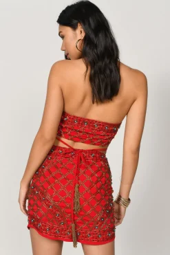 Tobi No Time Crop Top - Red