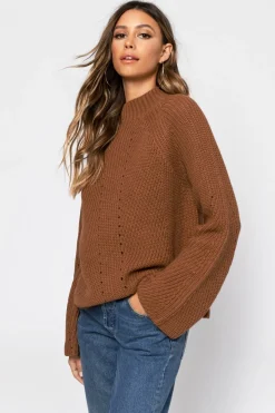 Tobi Noelle Mock Neck Sweater - Sienna