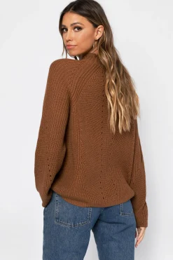 Tobi Noelle Mock Neck Sweater - Sienna