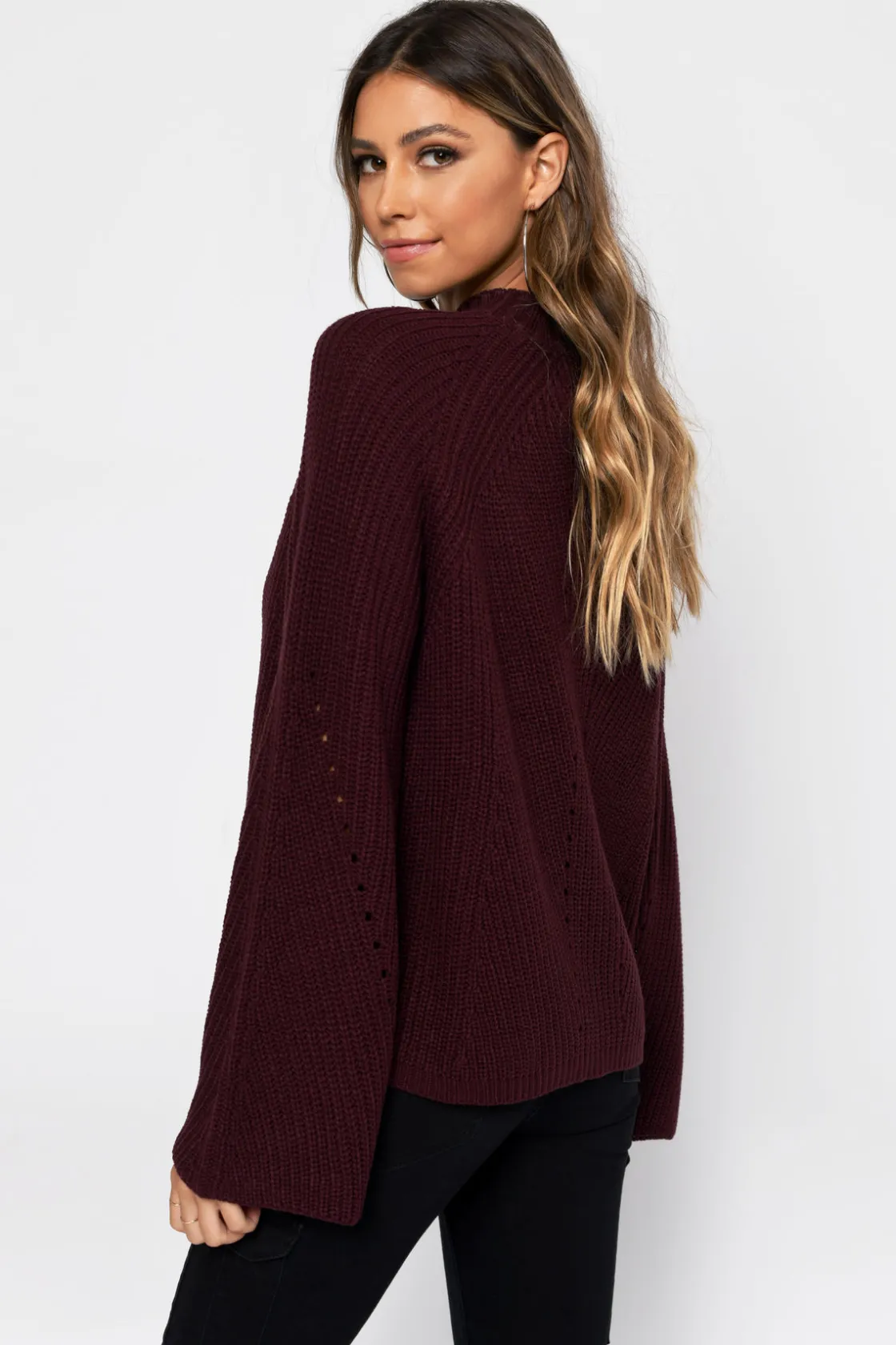 Tobi Noelle Mock Neck Sweater - Sienna
