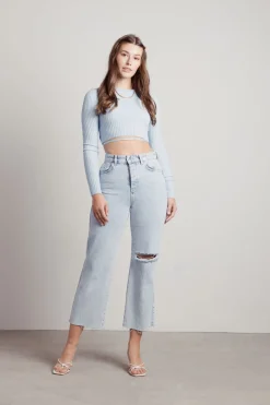 Tobi Nollie Crop Top - Baby Blue