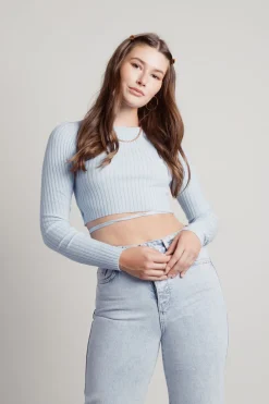 Tobi Nollie Crop Top - Baby Blue