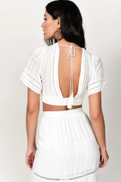Tobi Not For You Crop Top - White