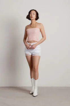 Tobi Not Having It Ribbed Tube Top - Green