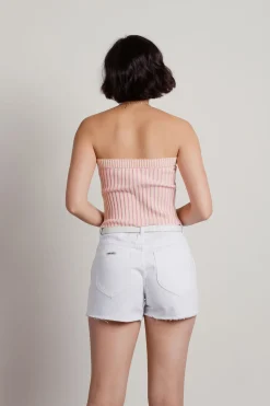 Tobi Not Having It Ribbed Tube Top - Green