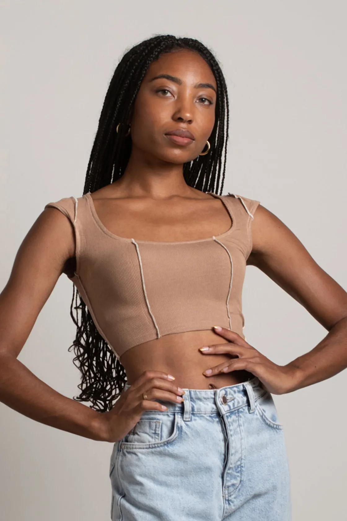 Tobi Not My Problem Tank Top - Brown