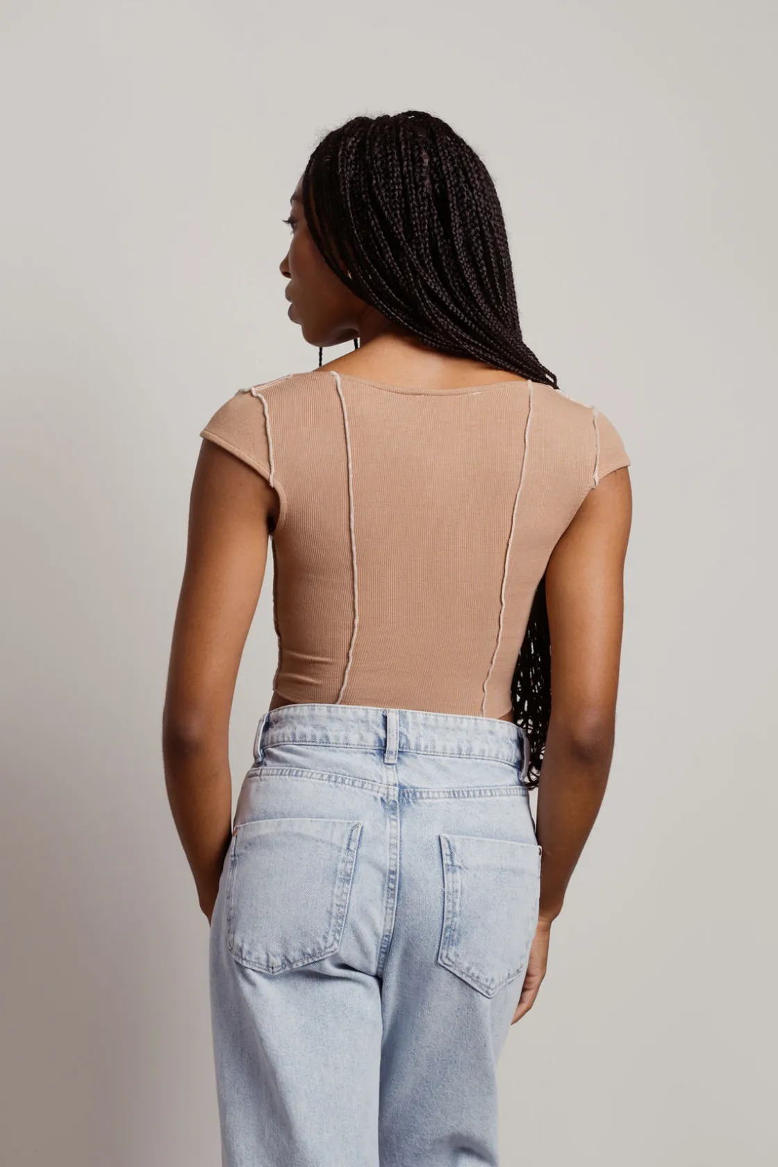 Tobi Not My Problem Tank Top - Brown