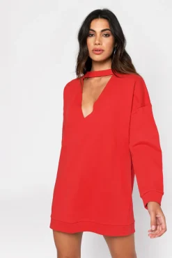 Tobi Not Your Average Oversized Plunging Mini Dress -