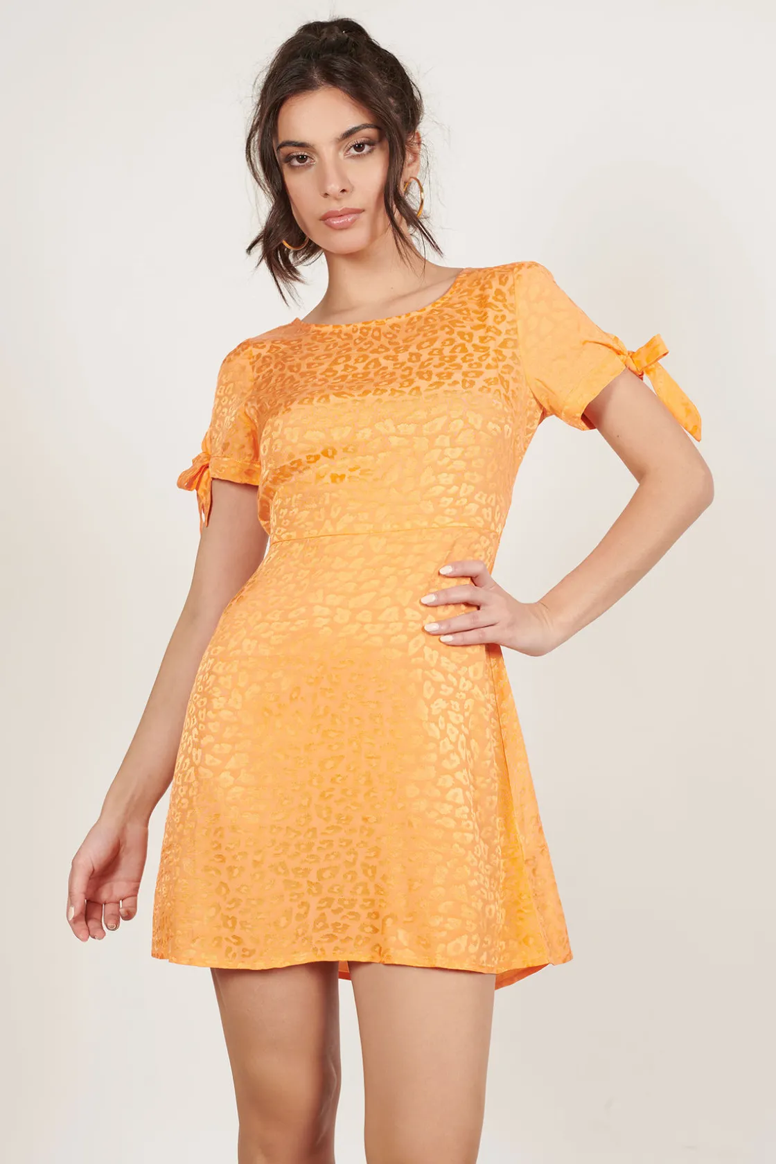 Tobi Nowhere To Be Leopard Print A-line Mini Dress -