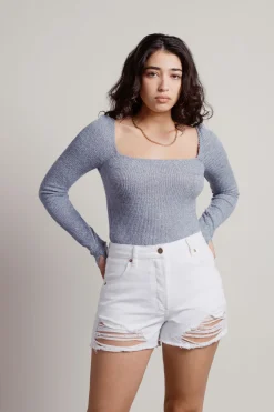Tobi Nowhere To Run Square Neck Bodysuit -