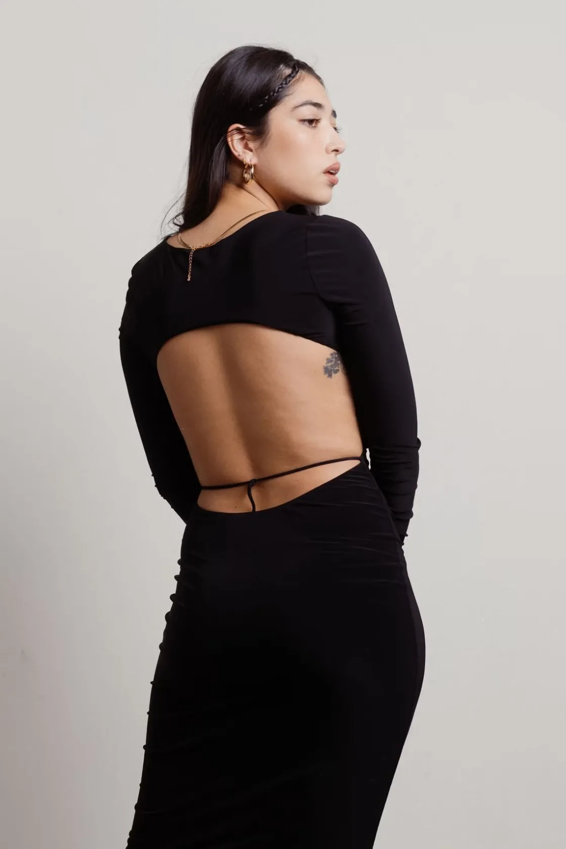 Tobi Nya Open Back Bodycon Midi Dress -