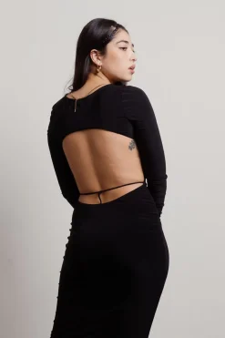 Tobi Nya Open Back Bodycon Midi Dress -