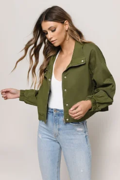 Tobi Off Duty Cargo Jacket - Olive
