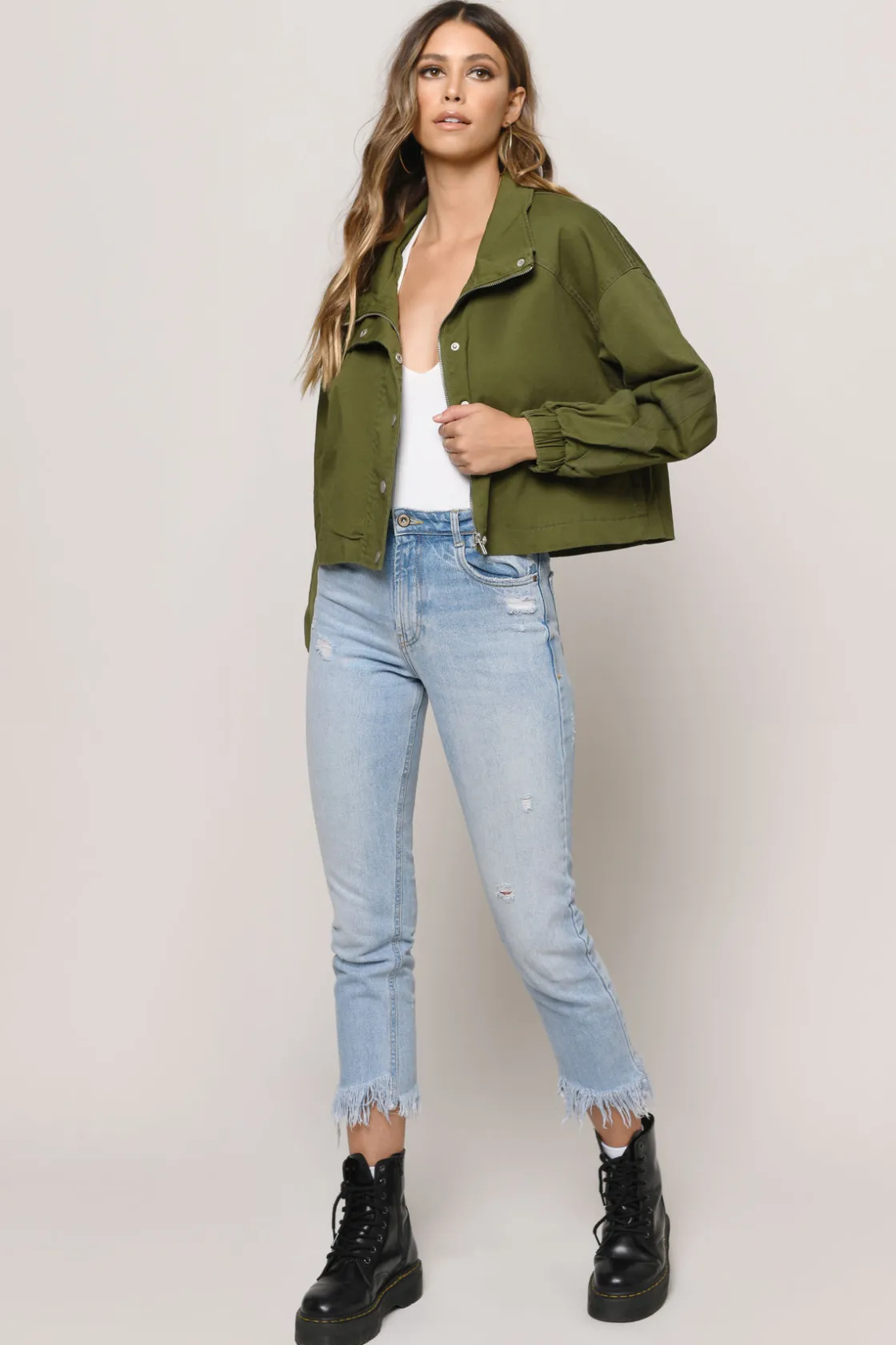 Tobi Off Duty Cargo Jacket - Olive
