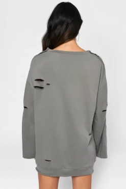 Tobi Oh Snap Oversized Distressed Mini Dress -