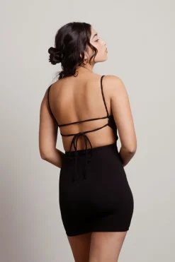 Tobi Oliver Backless Bodycon Mini Dress