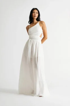 Tobi On A Journey Asymmetrical Backless Maxi Dress