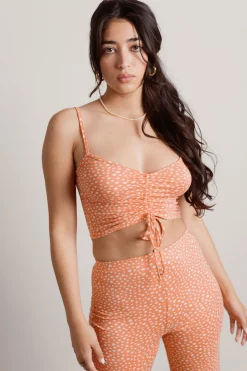Tobi On My Mind Floral Crop Top And Pants Set -