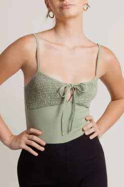 Tobi On My Radar Smocked Bodysuit -
