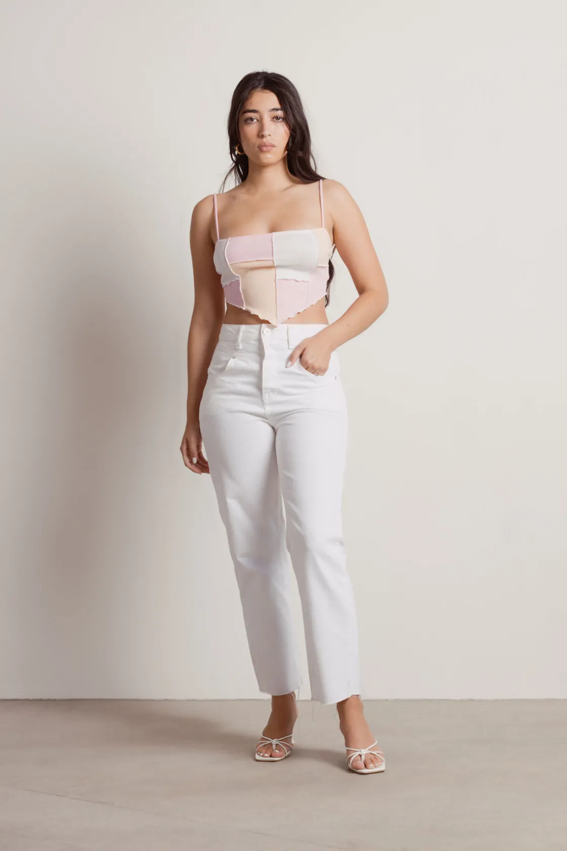 Tobi On Your Mind Crop Top - Blue