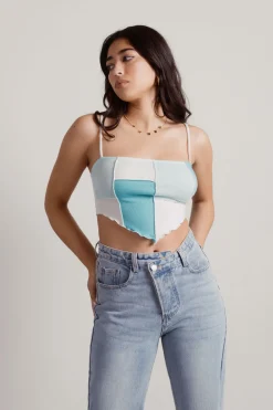 Tobi On Your Mind Crop Top - Blue