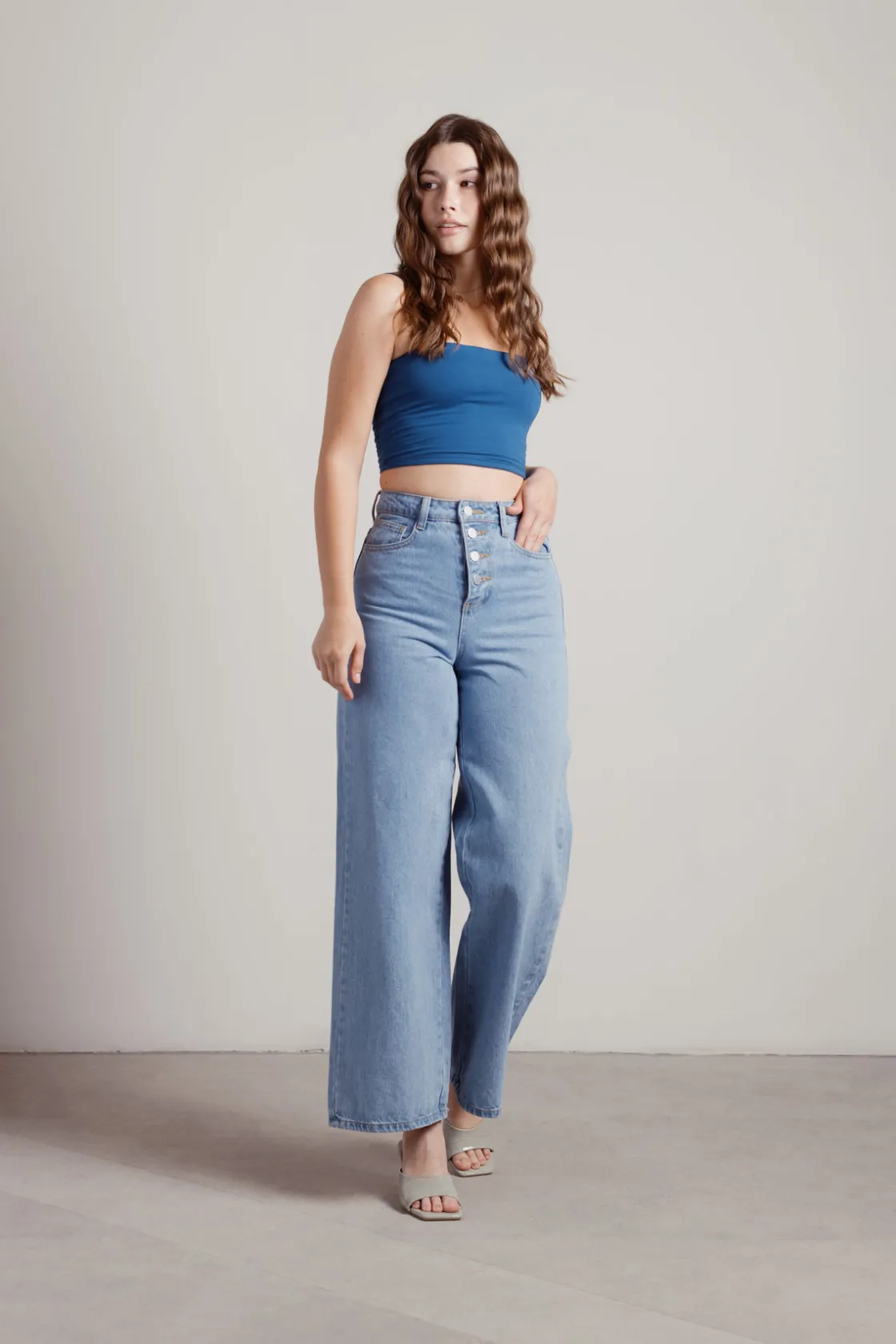 Tobi One At A Time Crop Top - Dark Teal