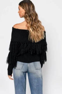 Tobi One More Off The Shoulder Sweater - Wine
