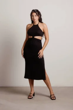 Tobi One Way Cutout Halter Midi Dress -