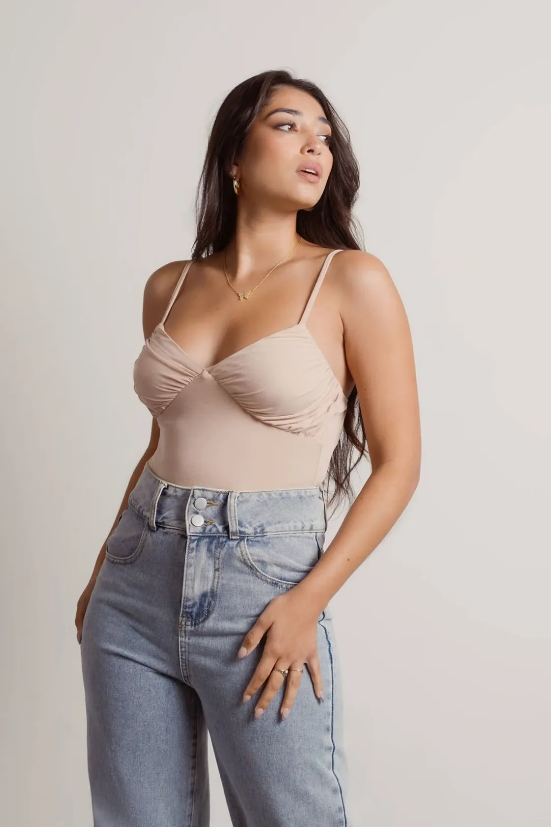 Tobi One Wish Ruched Bust Bodysuit -