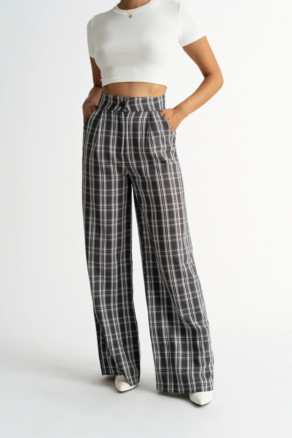 Tobi Only Want You Wide Leg Pants - Black Multi