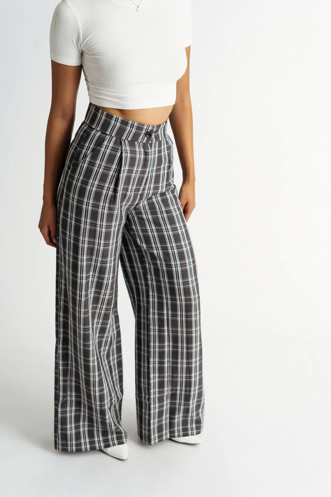 Tobi Only Want You Wide Leg Pants - Black Multi