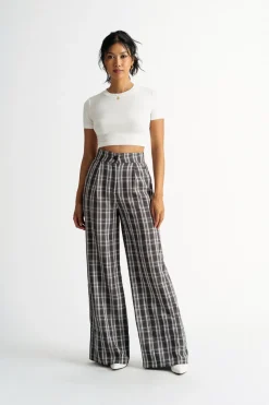 Tobi Only Want You Wide Leg Pants - Black Multi