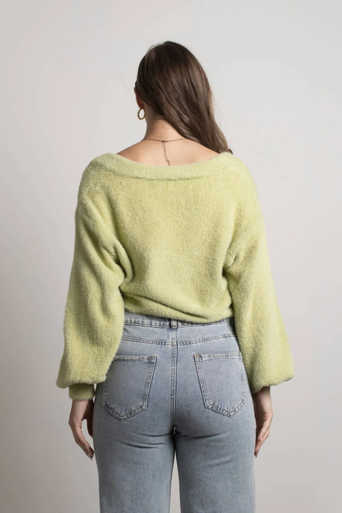 Tobi Onto You Sweater Cardigan - Green