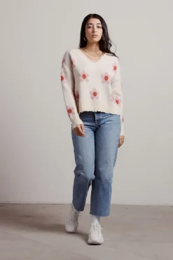 Tobi Oopsie Daisy Floral Sweater -