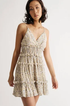 Tobi Orion Floral Babydoll Mini Dress -