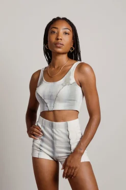 Tobi Over It Tie Dye Crop Top And Short Set -