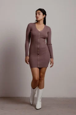 Tobi Oxnard Ribbed Sweater Mini Dress -
