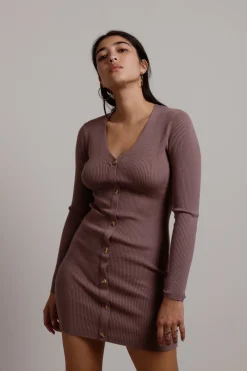 Tobi Oxnard Ribbed Sweater Mini Dress -