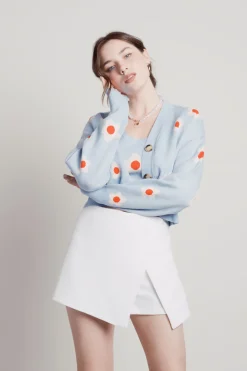 Tobi Paint By Flowers Floral Print Cardigan - Strawberry Pink